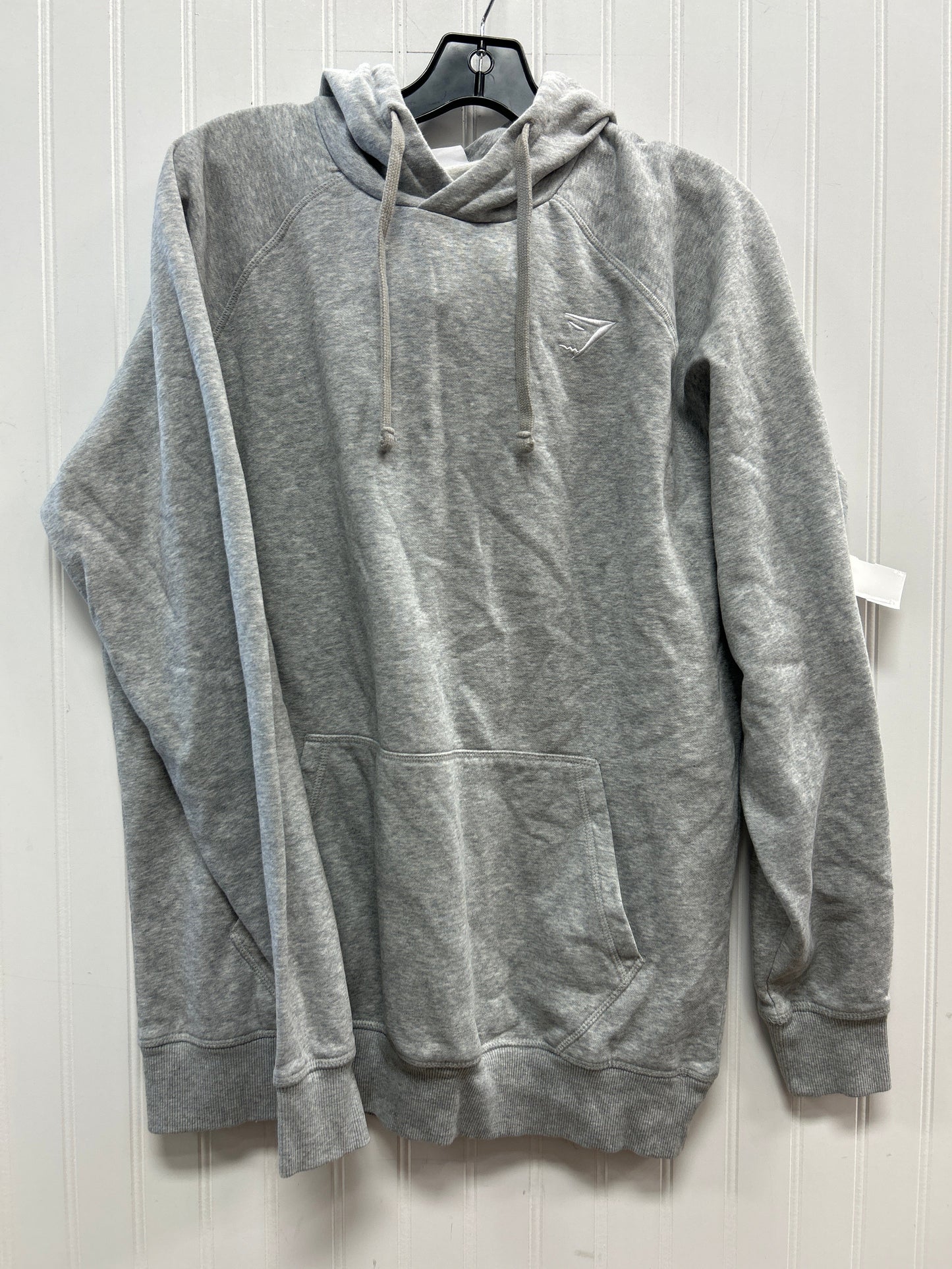 Athletic Sweatshirt Hoodie By Gym Shark In Grey, Size:L