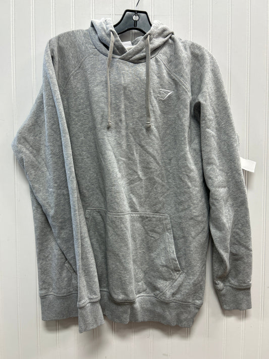 Athletic Sweatshirt Hoodie By Gym Shark In Grey, Size:L