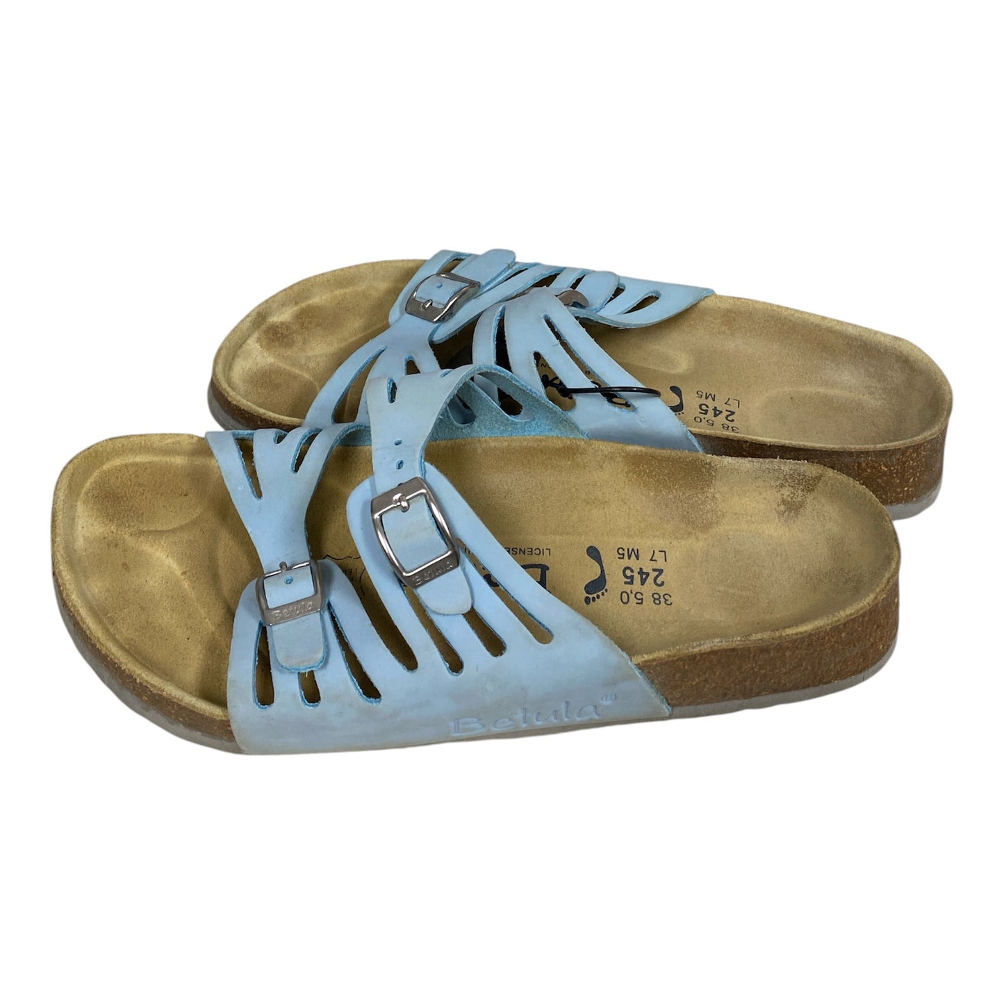 Sandals Designer By Birkenstock In Blue, Size:7