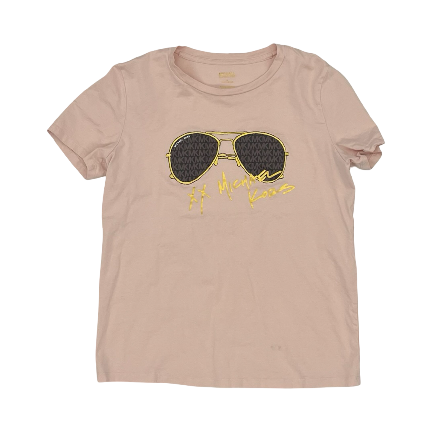 Top Ss Designer By Michael Kors In Pink, Size:M