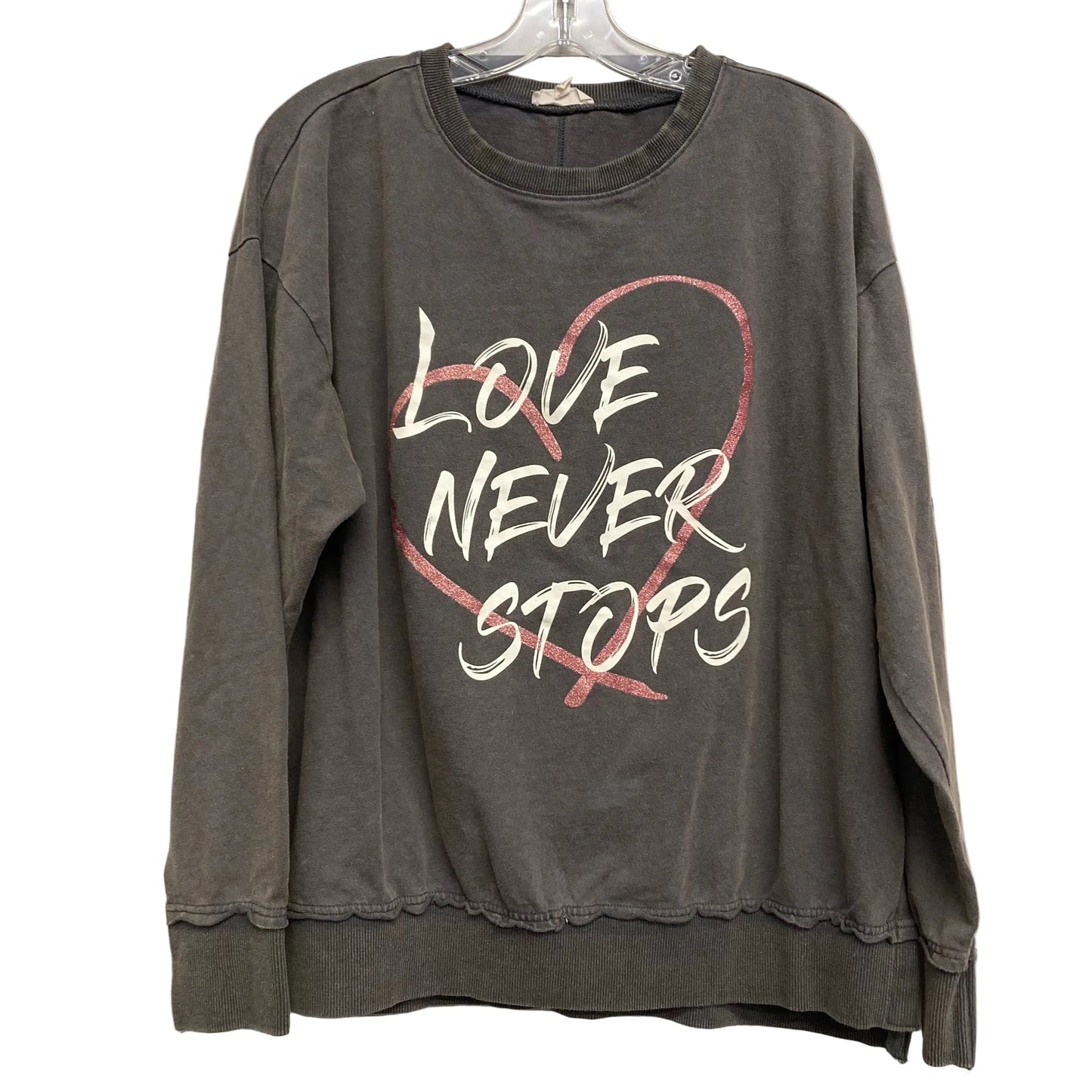 Top Ls By Easel In Grey, Size:M