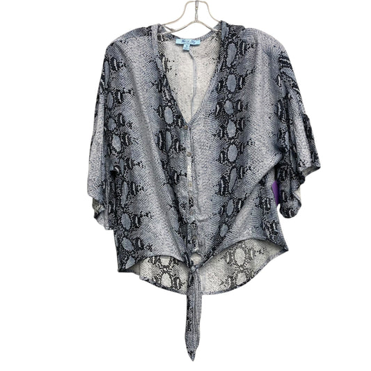 Top Ss By She + Sky In Black & Blue, Size:S