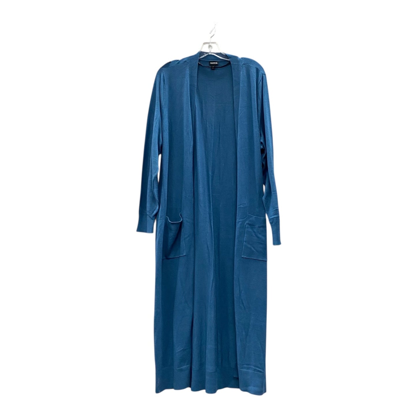 Sweater Cardigan By Torrid In Blue, Size:2X