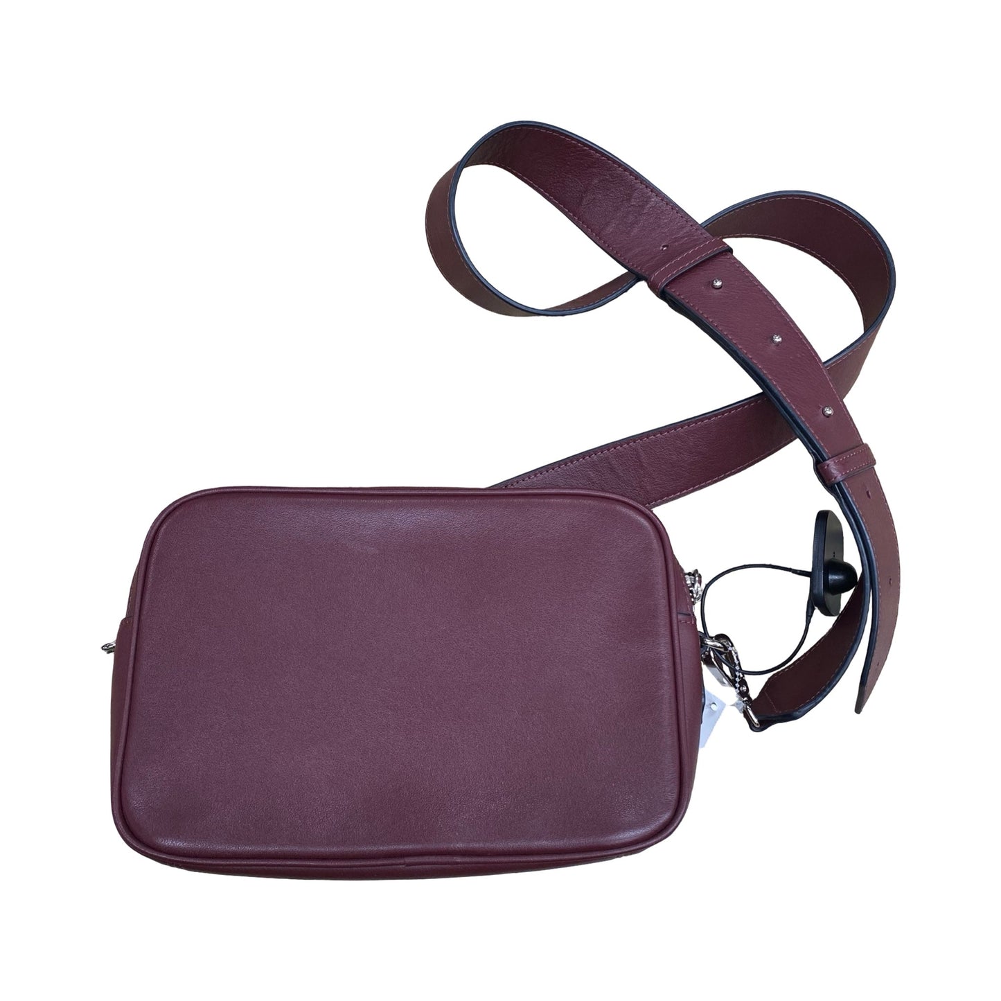 Handbag Leather By Cmc In Maroon, Size:Medium