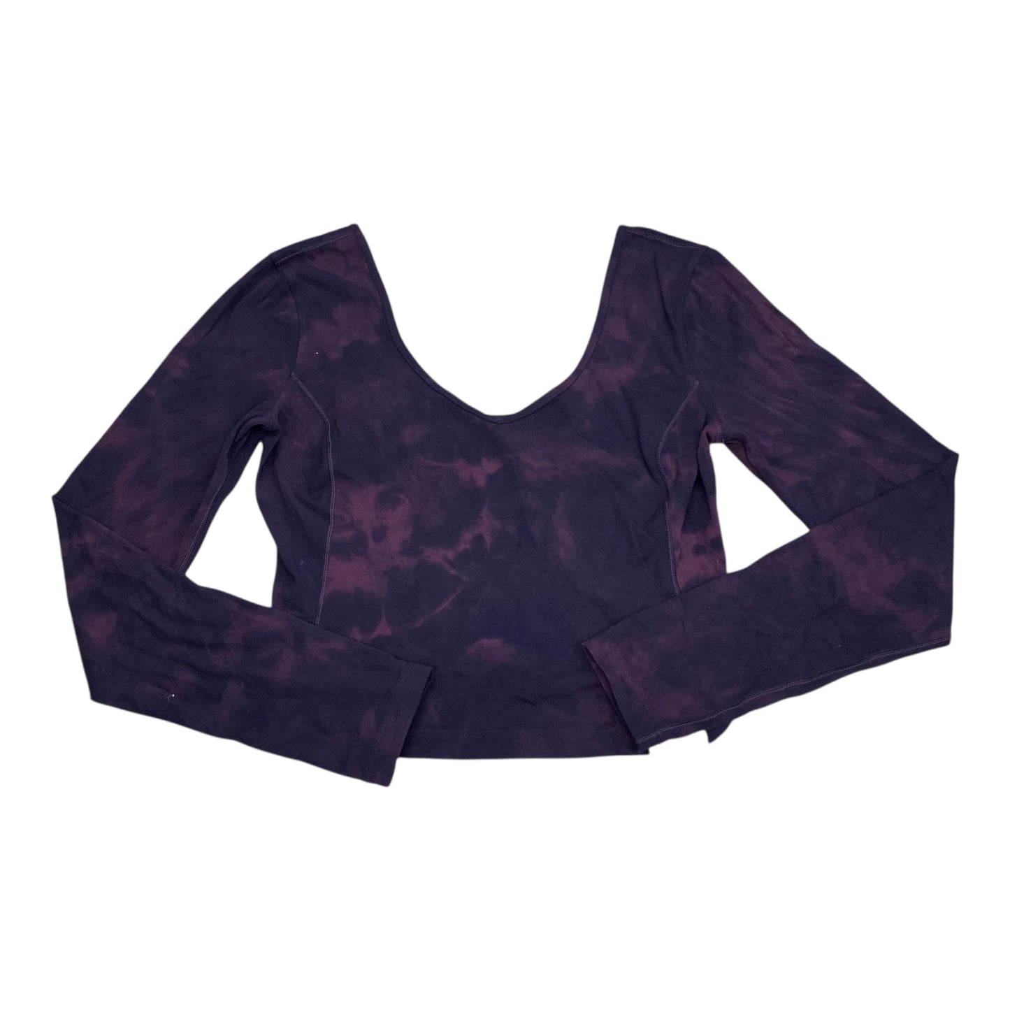 Athletic Top Ls Crewneck By Lululemon In Maroon, Size:6