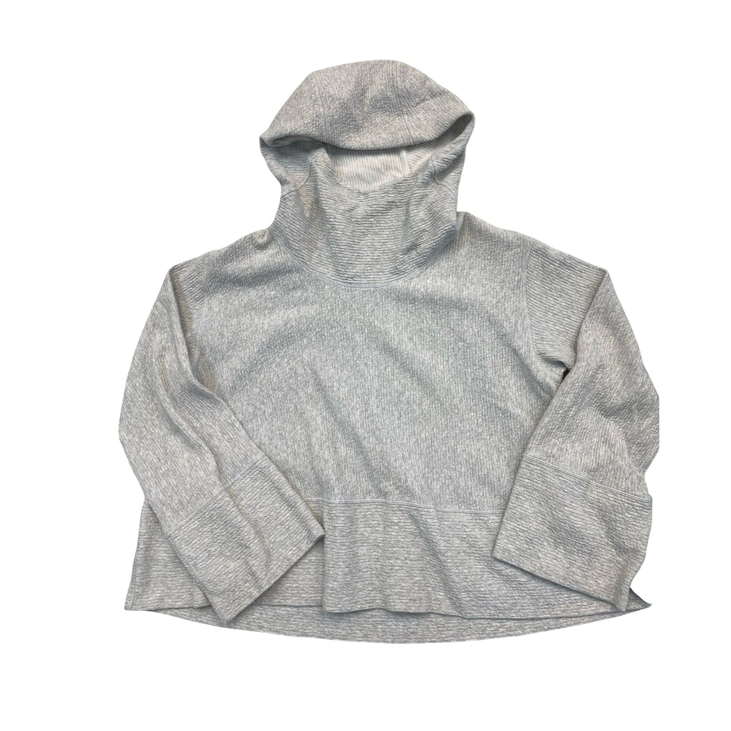 Athletic Sweatshirt Hoodie By Lululemon In Grey, Size:1X