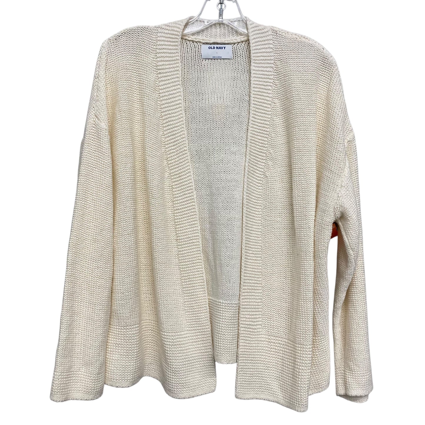 Sweater Cardigan By Old Navy In Cream, Size:L