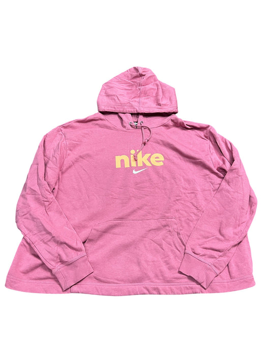 Athletic Sweatshirt Hoodie By Nike Apparel In Pink, Size:2X