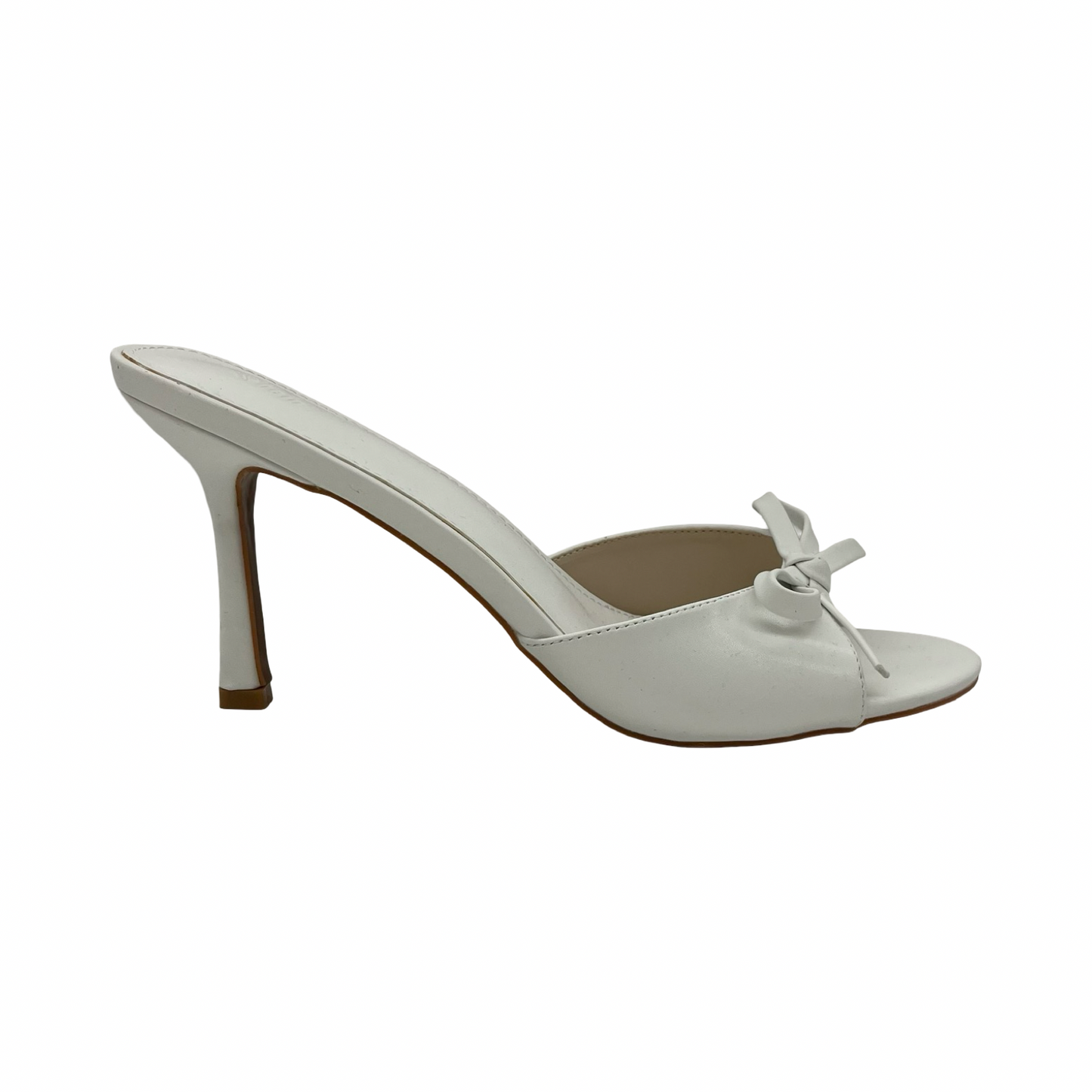 Sandals Heels Stiletto By Clothes Mentor In White, Size:10.5