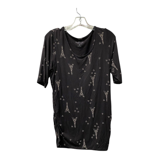 Mat Top Ss By A Glow In Black, Size:M