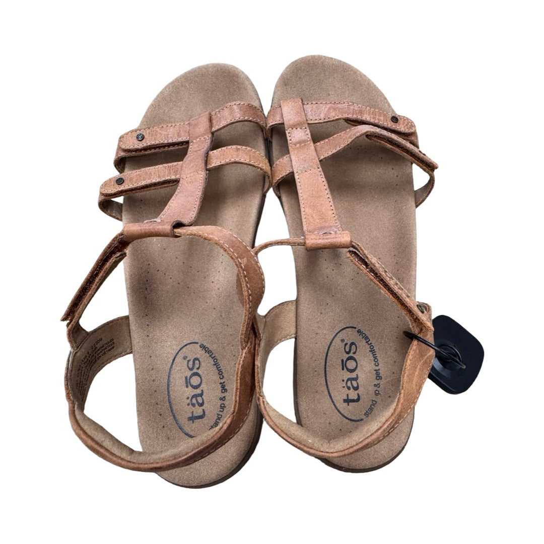 Sandals Flats By Taos In Brown, Size:9