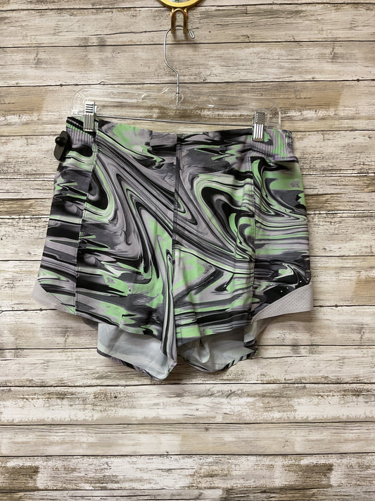 Athletic Shorts By Lululemon In Green & Grey, Size:12