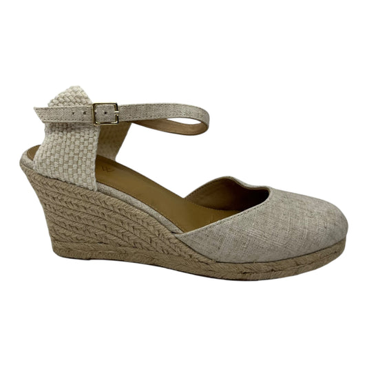 Sandals Heels Wedge By J. Crew In Cream, Size:8