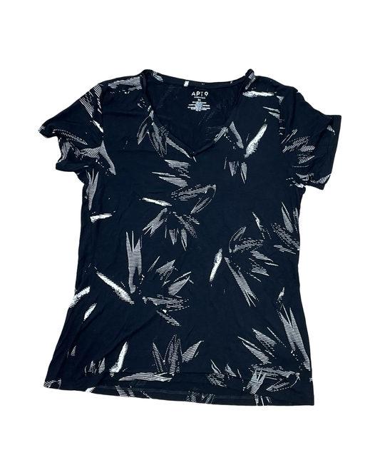 Top Ss By Apt 9 In Black & Cream, Size:M