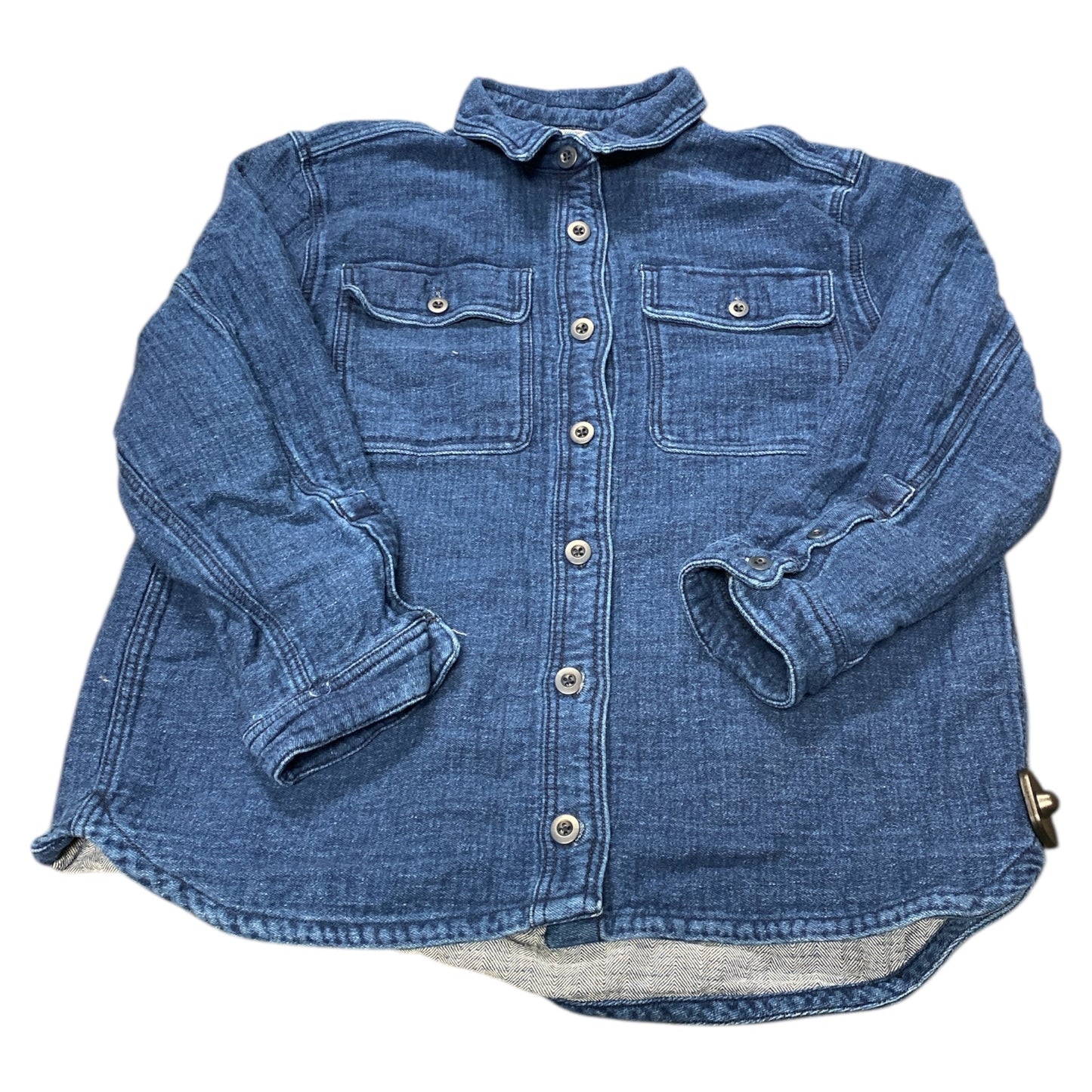 Jacket Denim By Madewell In Blue Denim, Size:L