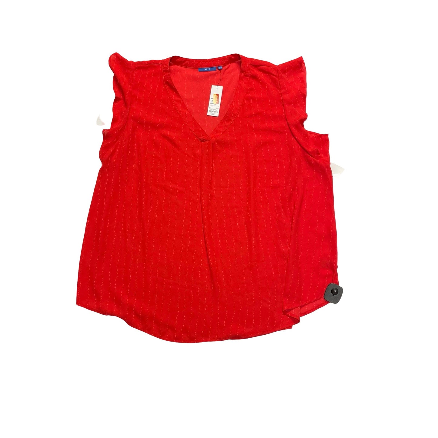 Top Sleeveless By Apt 9 In Red, Size:2X