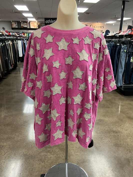 Top Ss By Clothes Mentor In Pink, Size:Xl