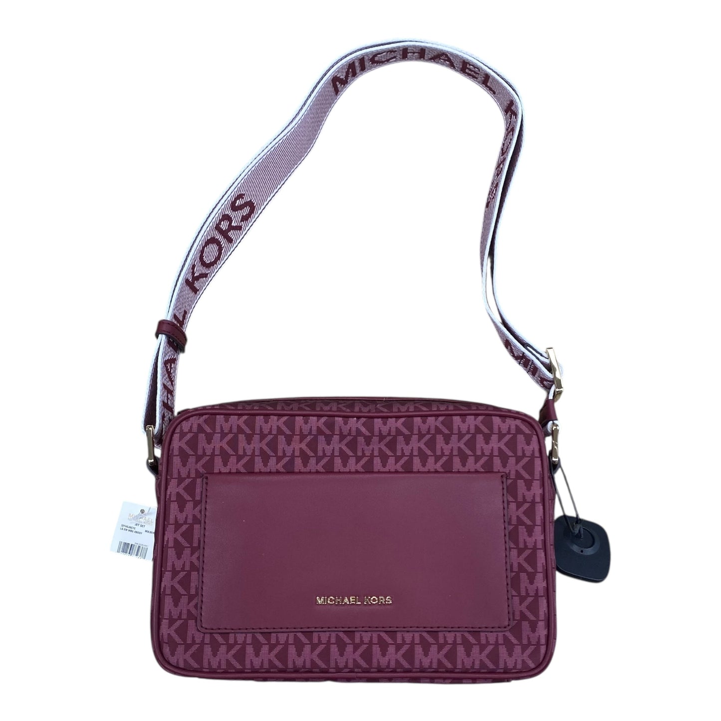 Handbag Designer By Michael Kors In Maroon, Size:Medium