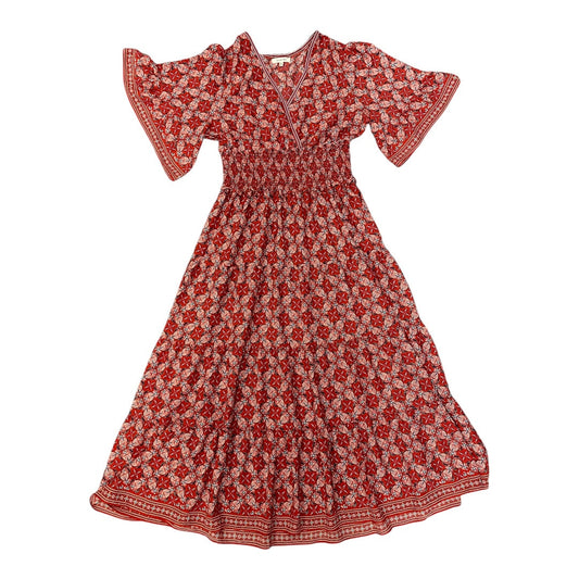 Dress Casual Maxi By Max Studio In Blue & Red, Size:L