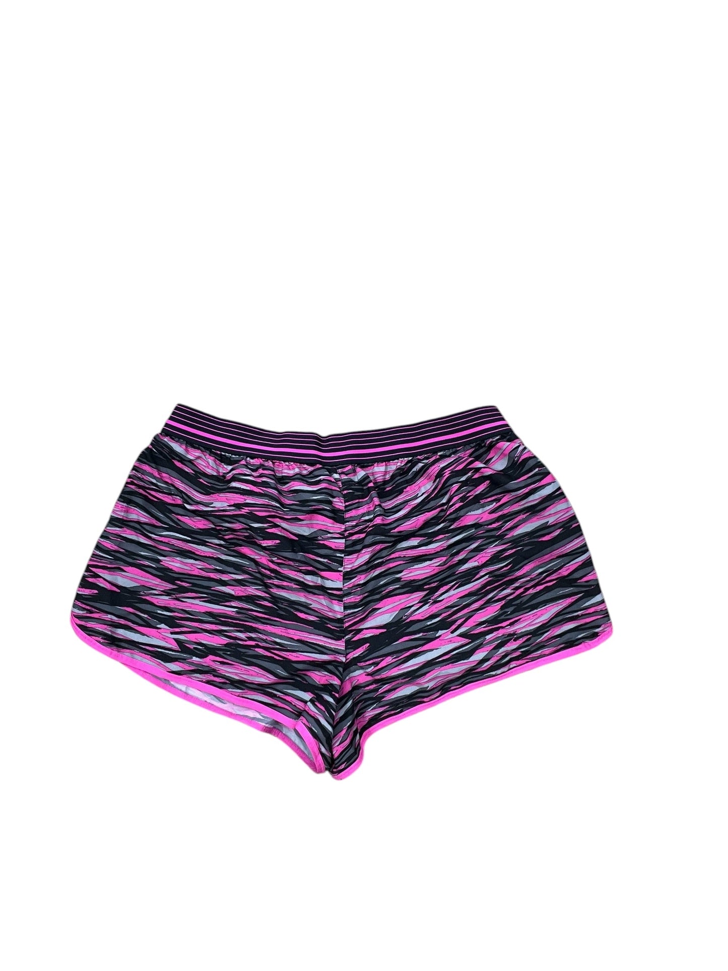 Athletic Shorts By Under Armour In Black & Pink, Size:L