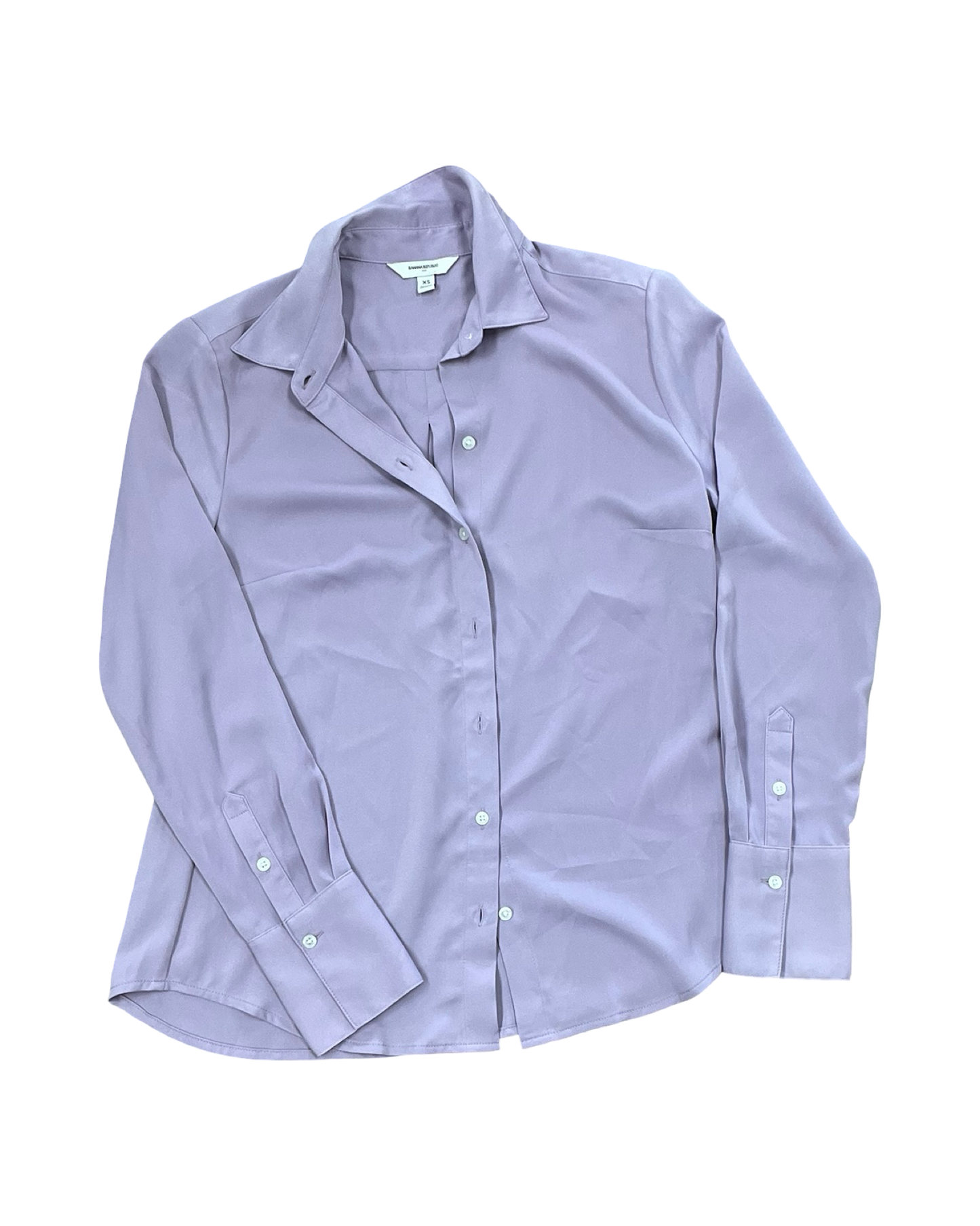 Blouse Ls By Banana Republic In Purple, Size:Xs