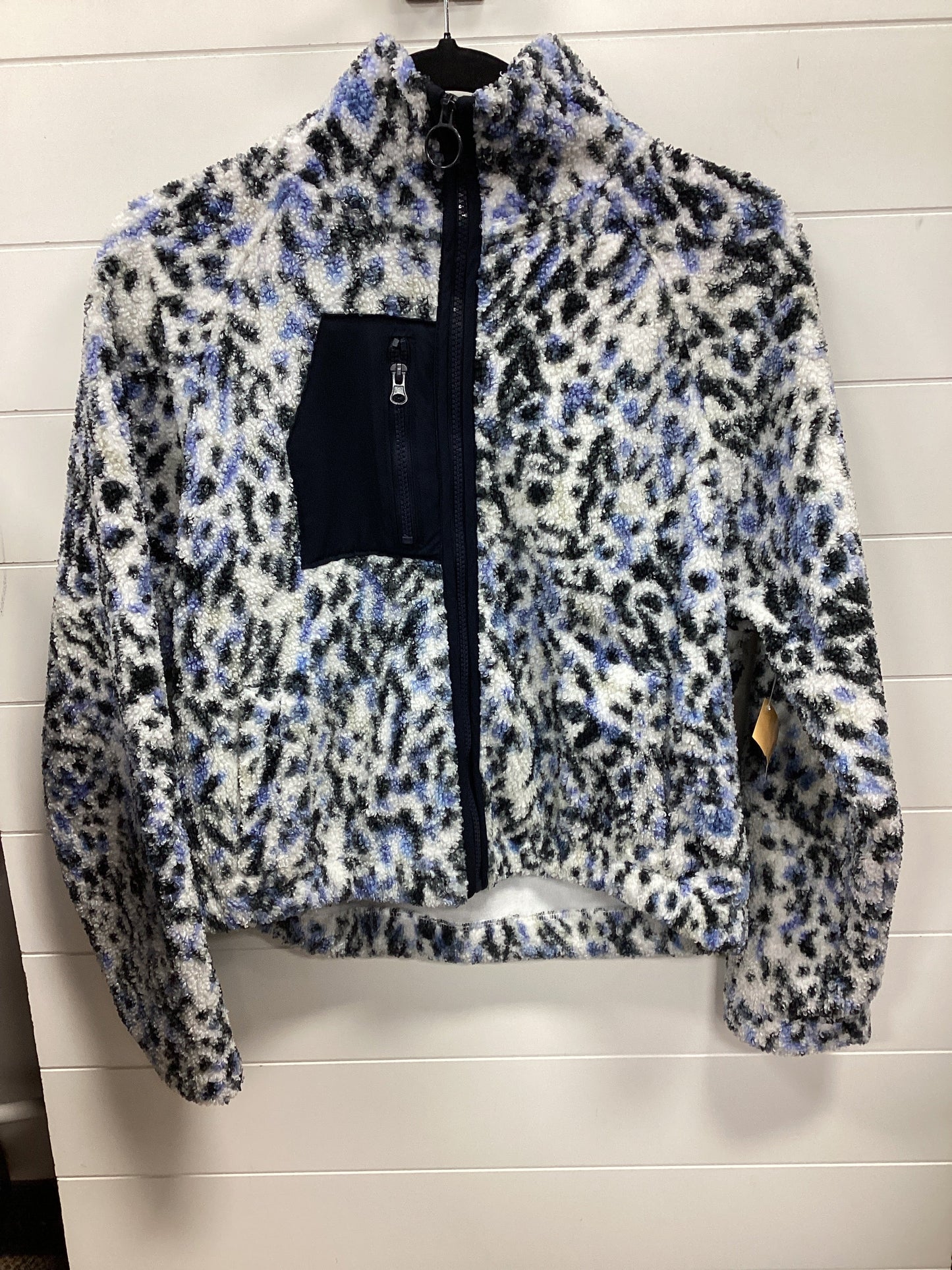 Jacket Fleece By Sage In Black & Blue, Size:S