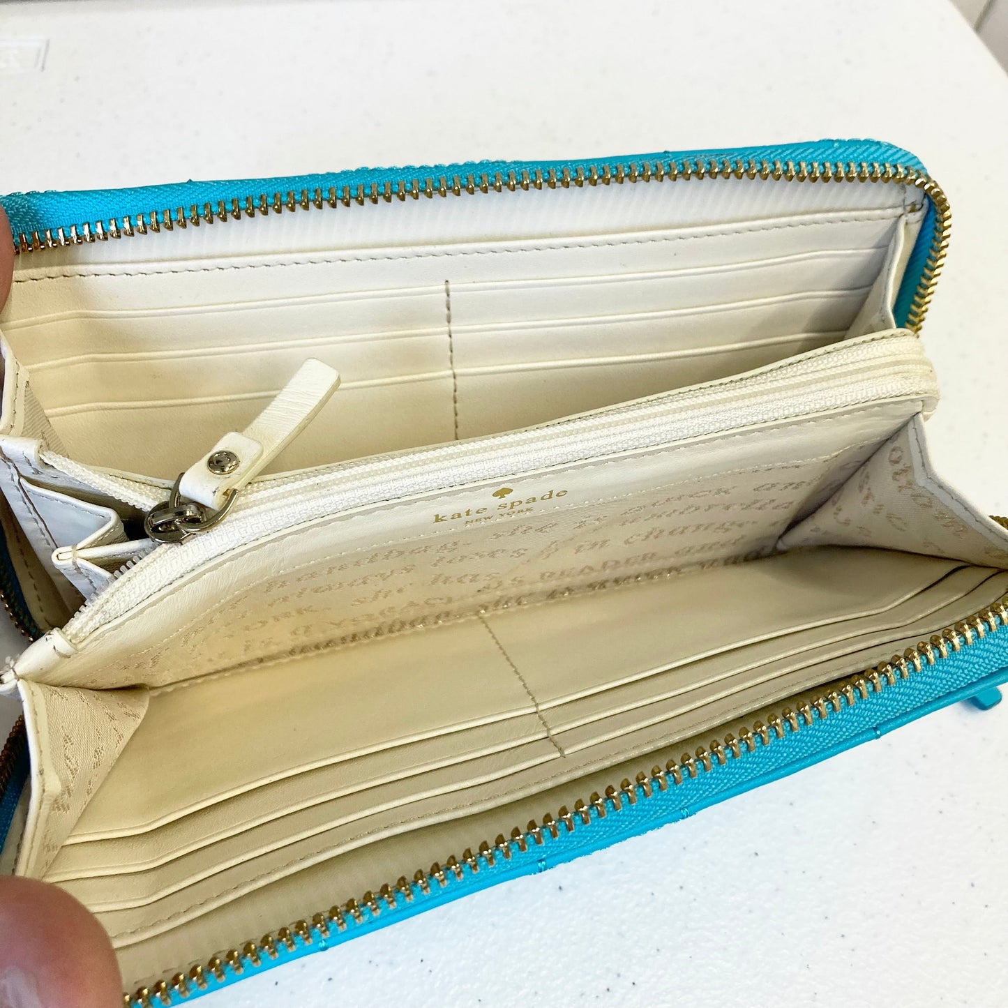 Wallet Designer By Kate Spade In Blue, Size:Large