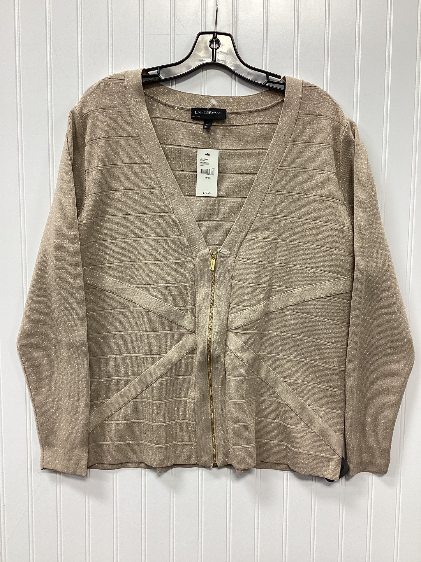 Blouse Ls By Lane Bryant In Gold, Size:1X