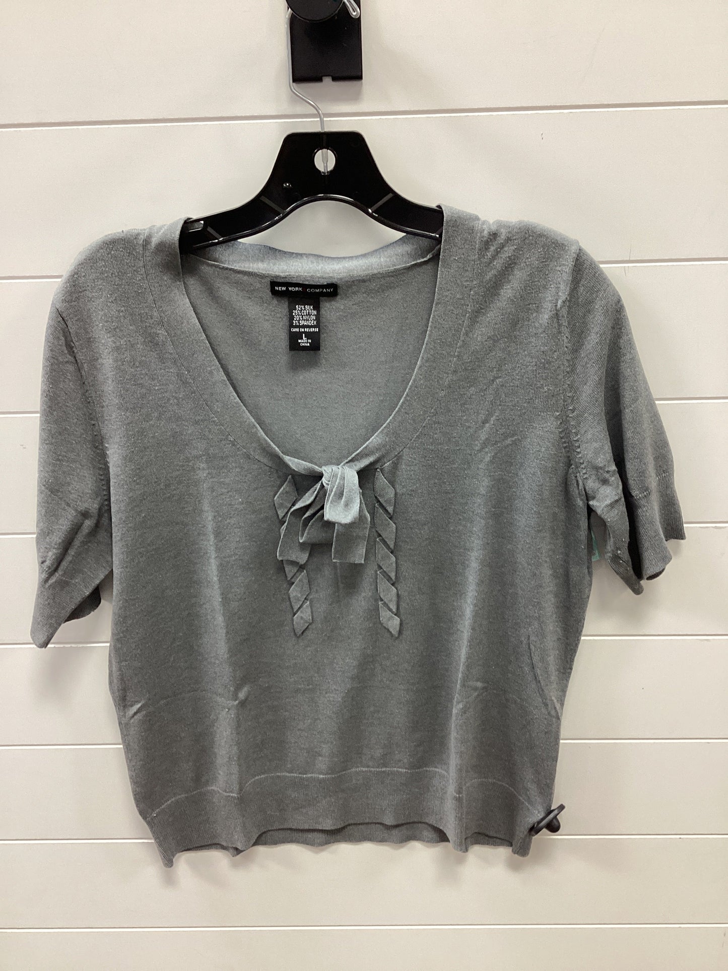 Top Ss By New York And Co In Grey, Size:L