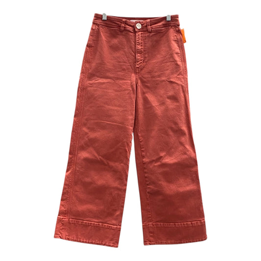 Jeans Cropped By Loft In Orange, Size:2
