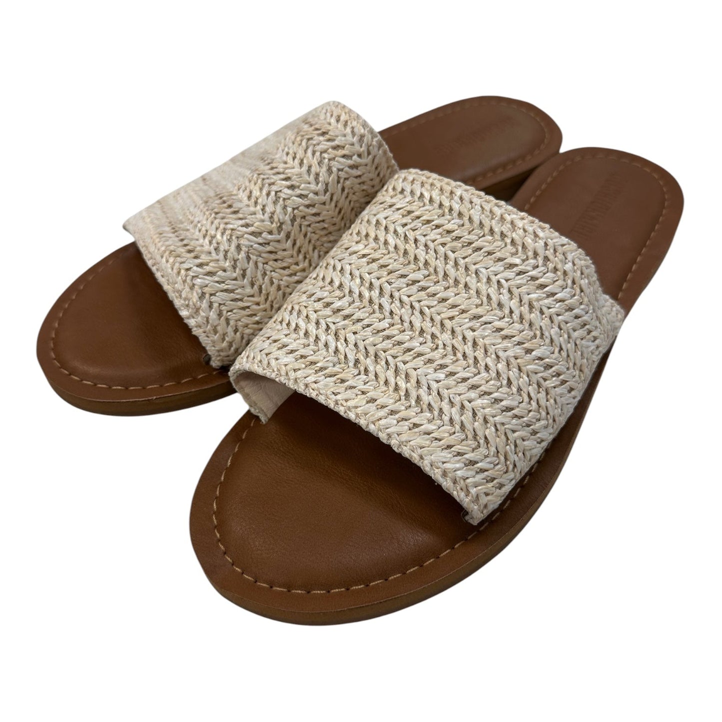 Sandals Flats By Cushionaire In Tan, Size:10