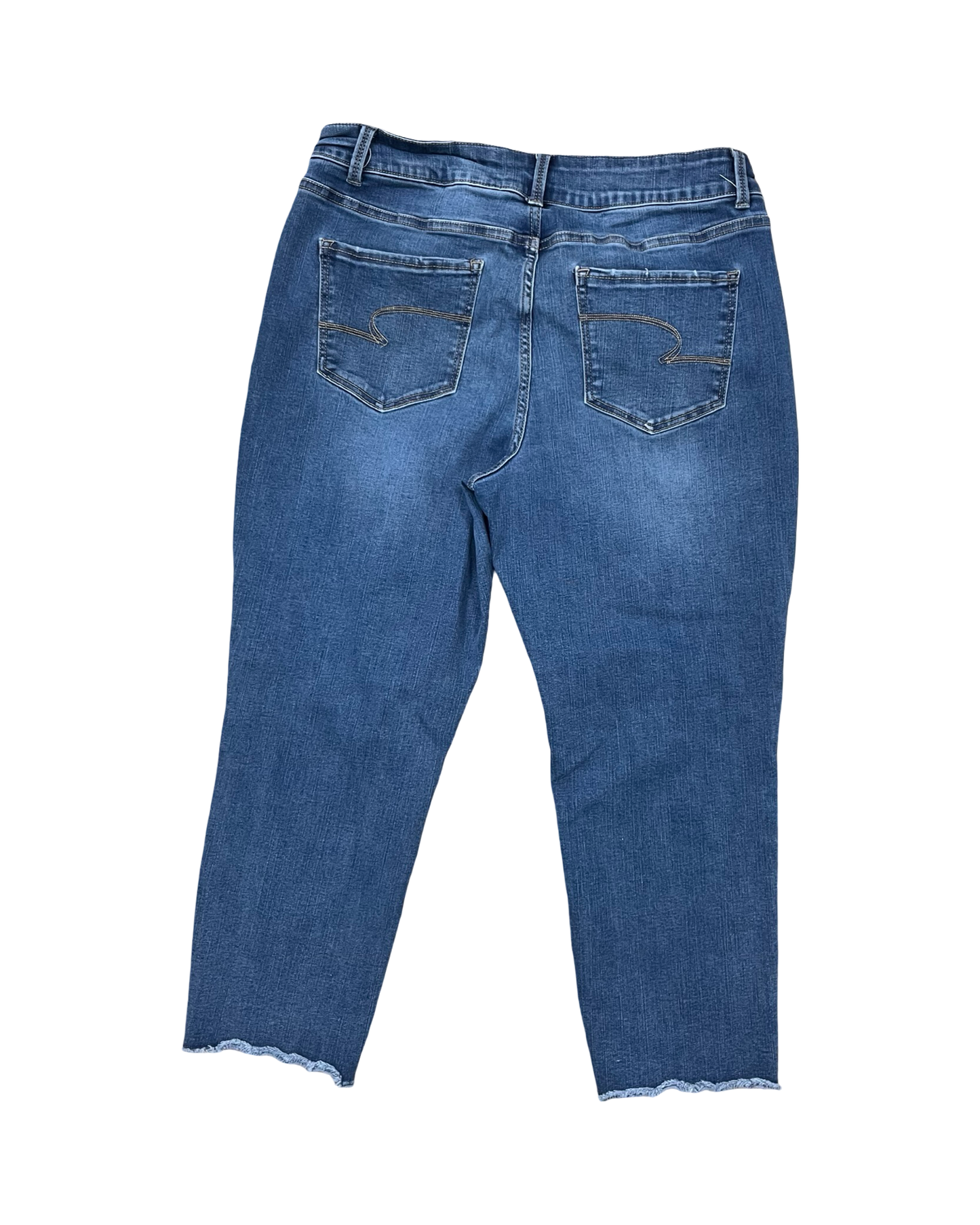 Jeans Cropped By Timeson In Blue Denim, Size:16