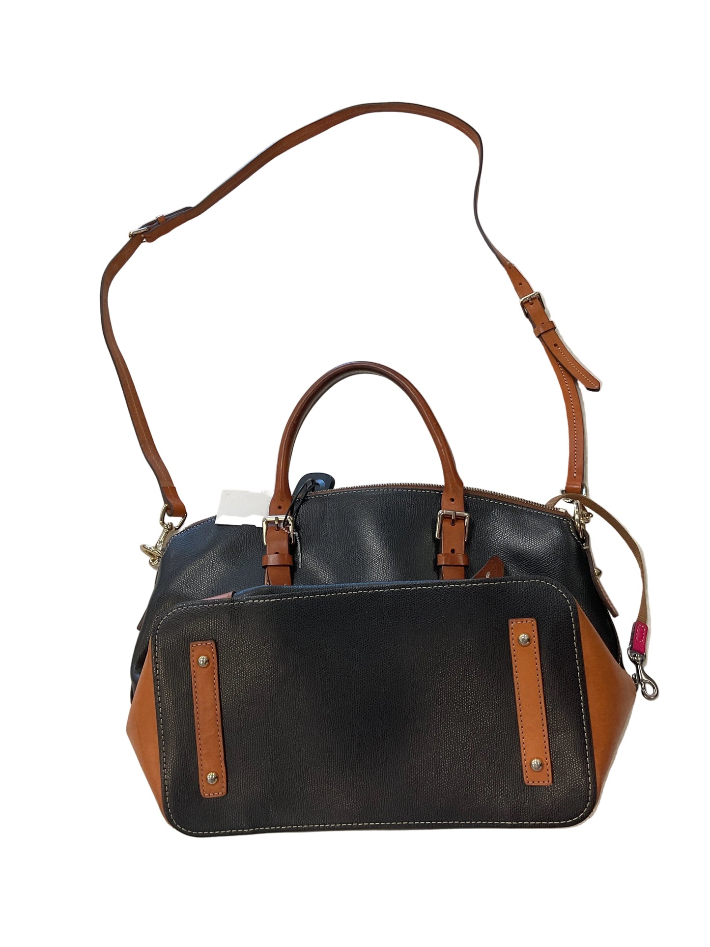 Handbag Designer By Dooney And Bourke In Black & Brown, Size:Medium