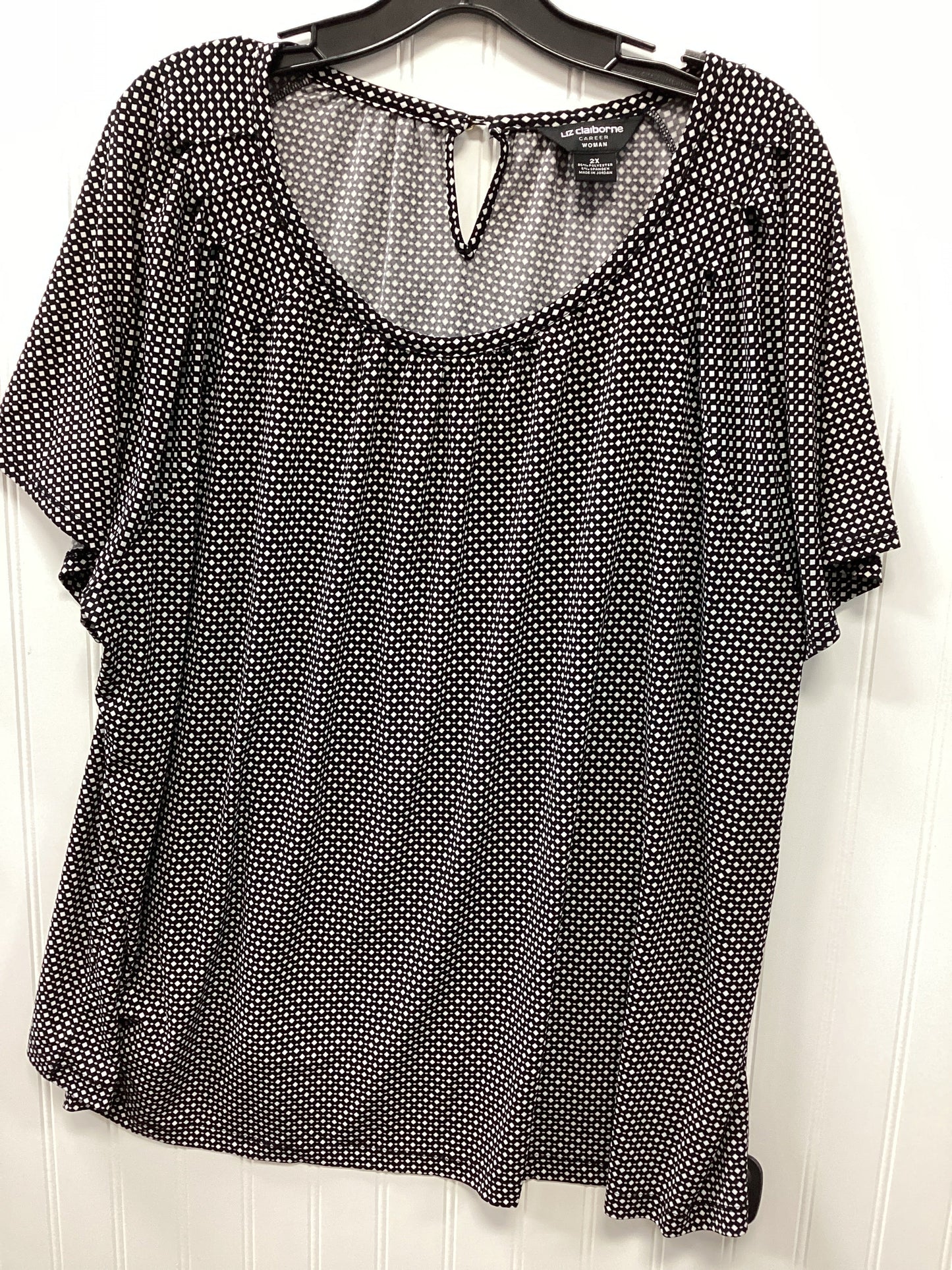 Top Ss By Liz Claiborne In Black, Size:2X