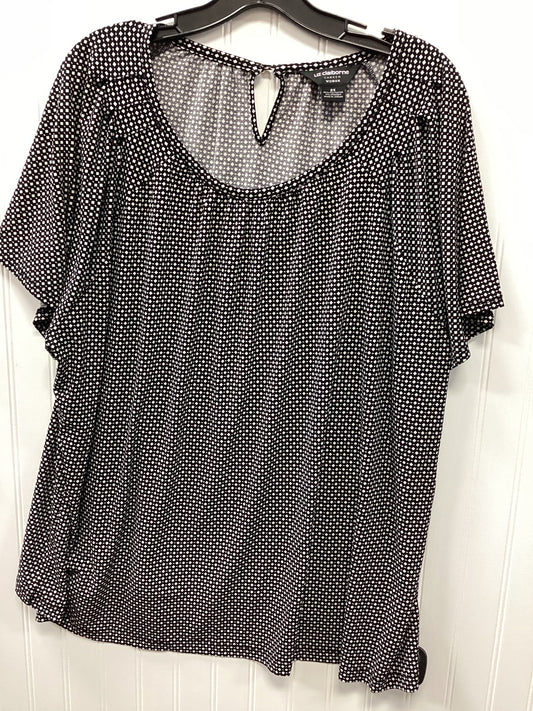 Top Ss By Liz Claiborne In Black, Size:2X