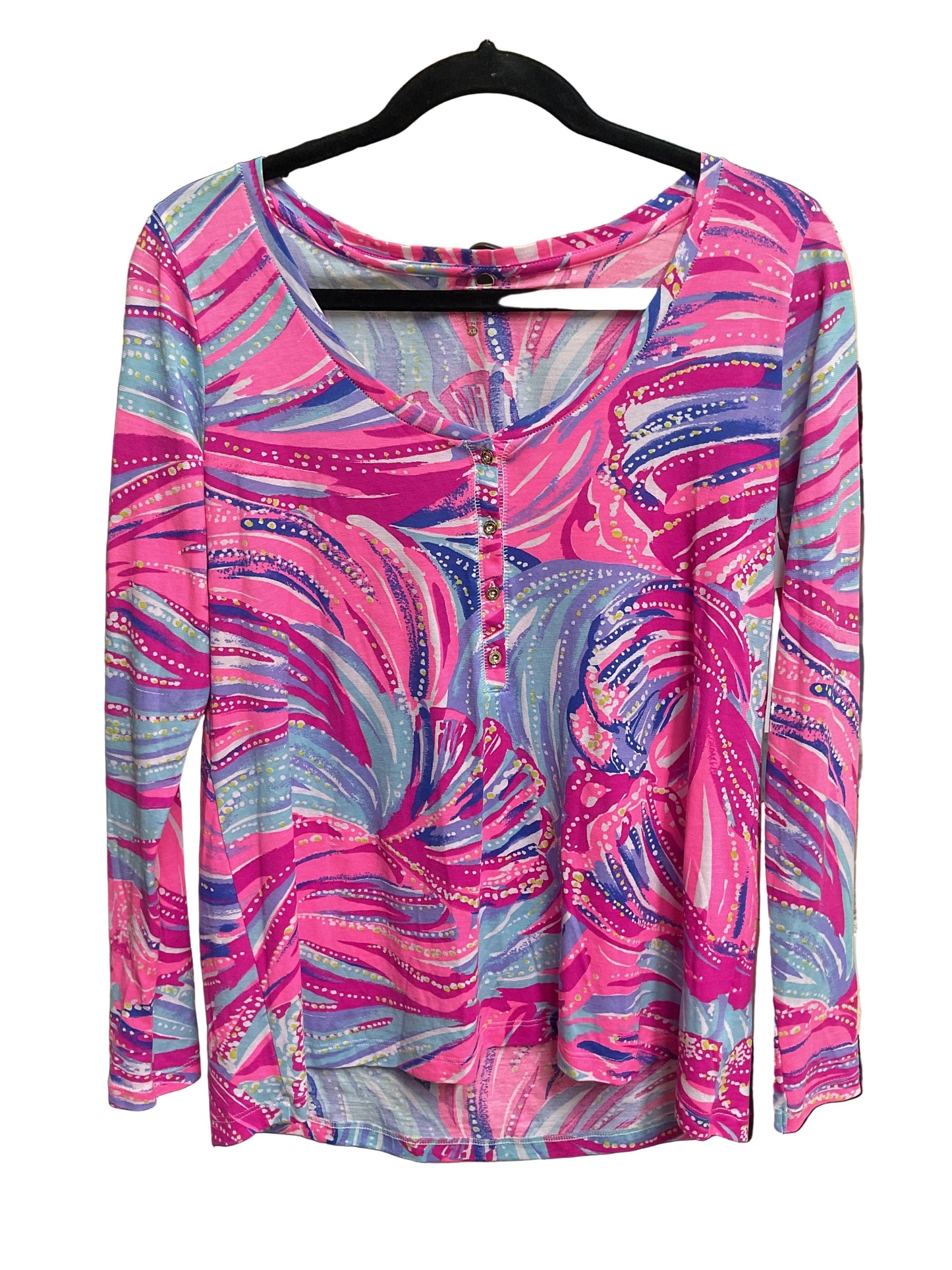 Top Ls Designer By Lilly Pulitzer In Pink & Purple, Size:Xs