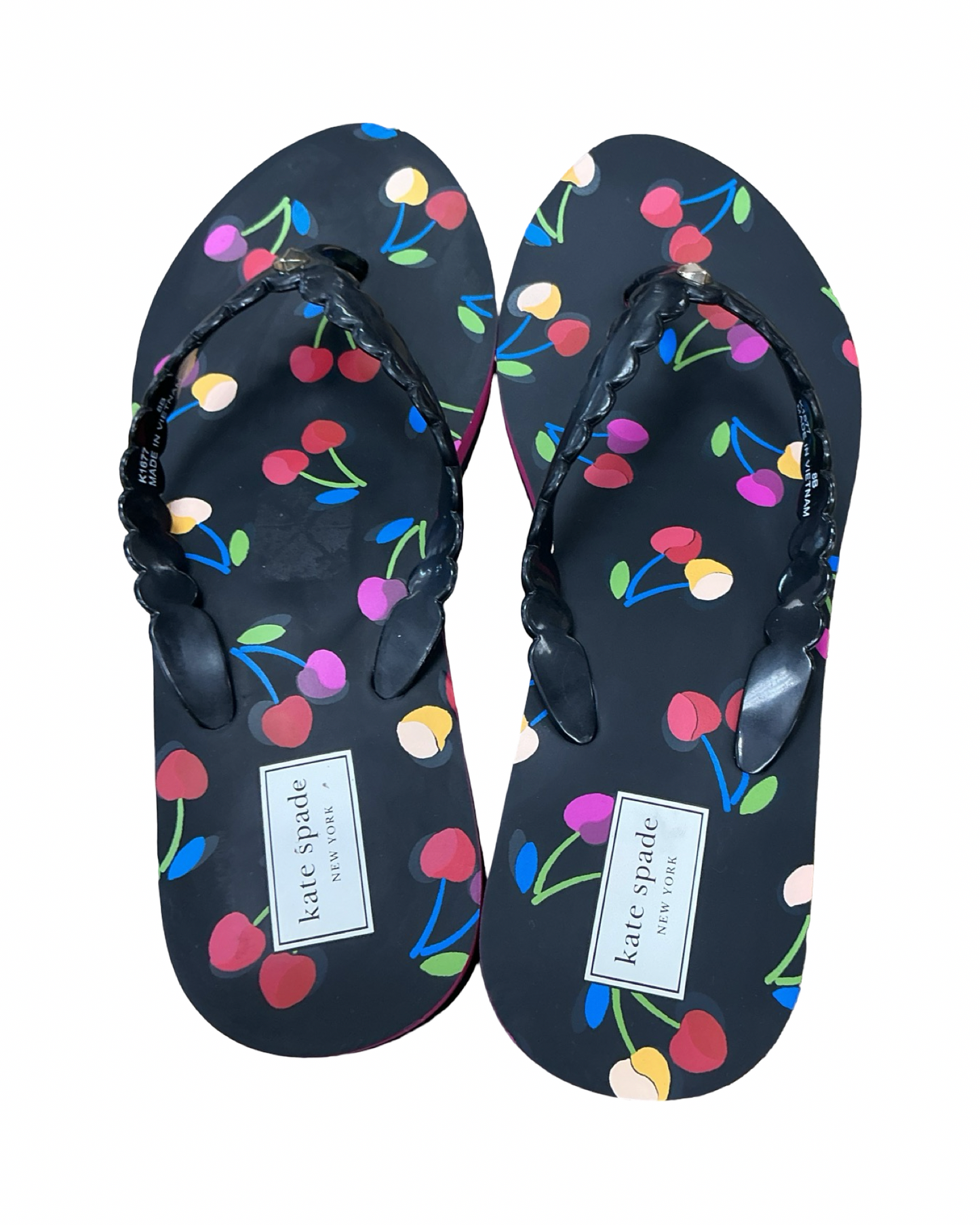 Sandals Designer By Kate Spade In Black, Size:8