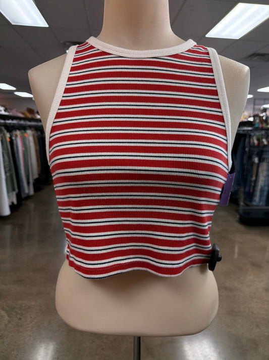 Tank Top By H&M In Red & White, Size:M