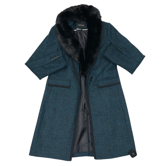 Coat Peacoat By Banana Republic In Black & Green, Size:Xs