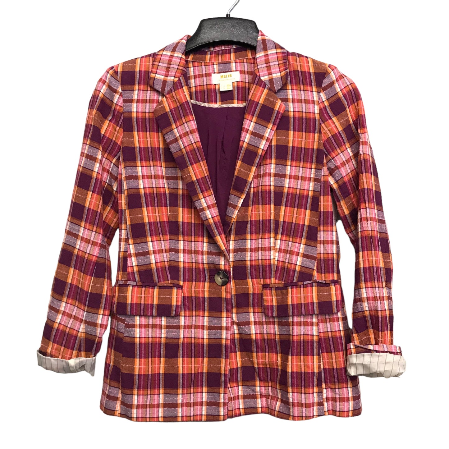 PLAID PATTERN BLAZER by MAEVE Size:XXS