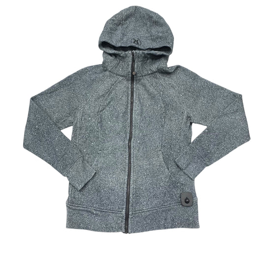 Athletic Sweatshirt Hoodie By Lululemon In Grey, Size:10