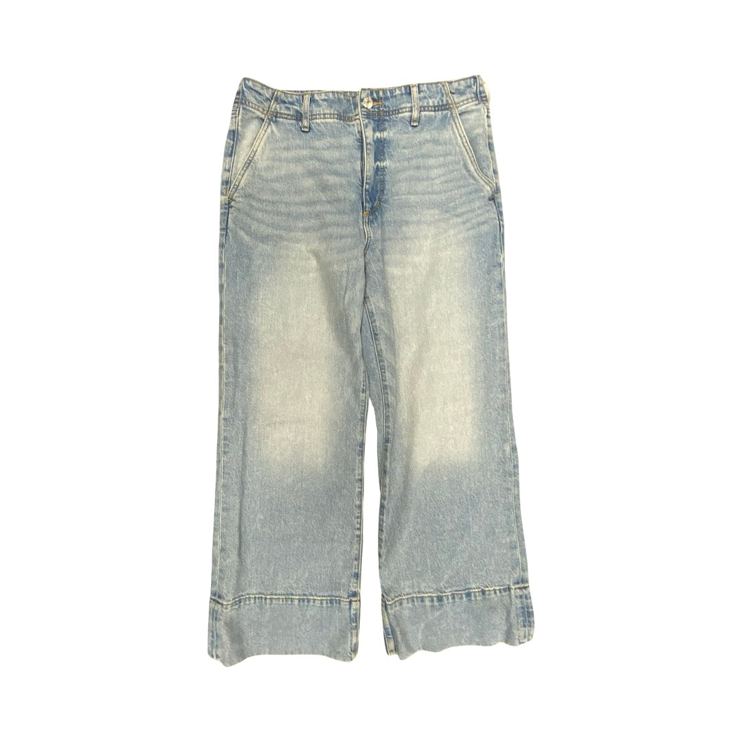 Jeans Wide Leg By Loft In Blue Denim, Size:12