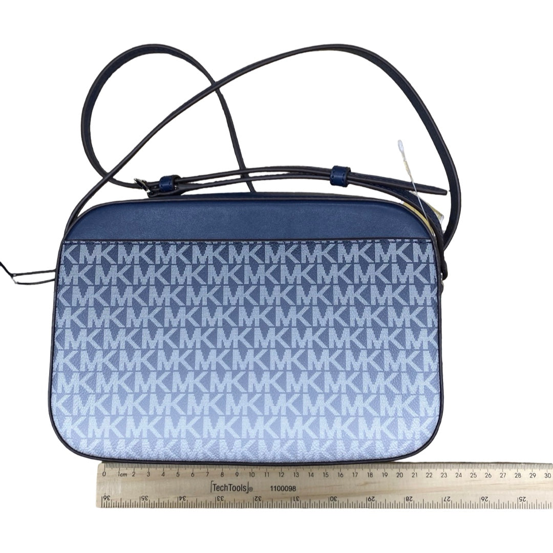 Handbag Designer By Michael Kors In Blue & White, Size:Small