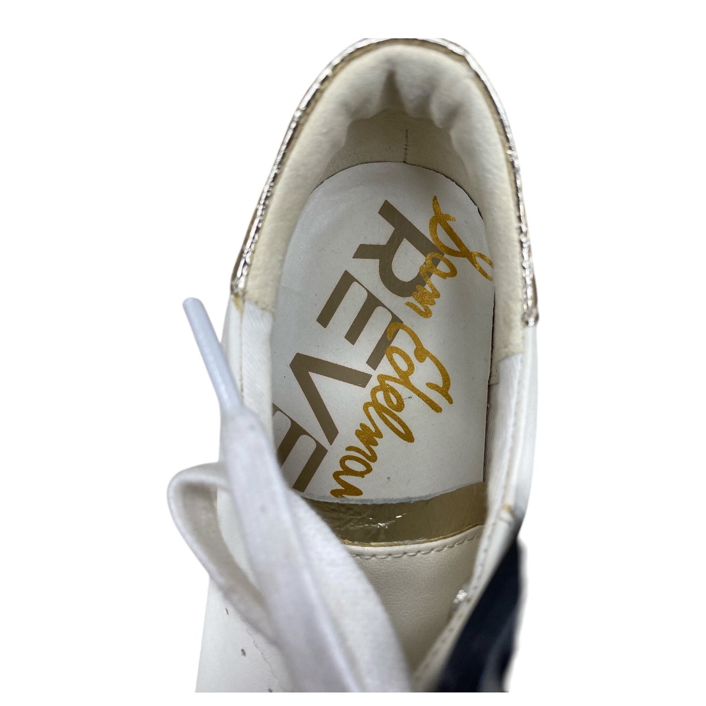 Shoes Sneakers By Sam Edelman In Cream & Silver, Size:6.5