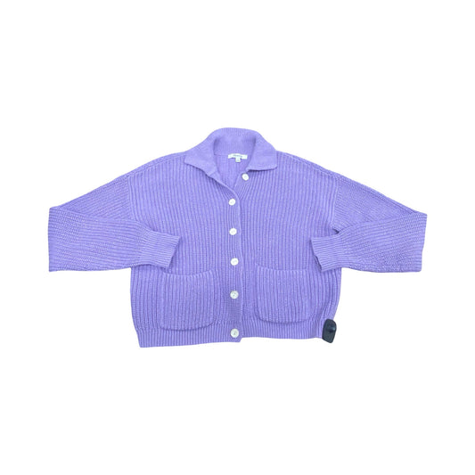 Sweater Cardigan By Madewell In Purple, Size:S