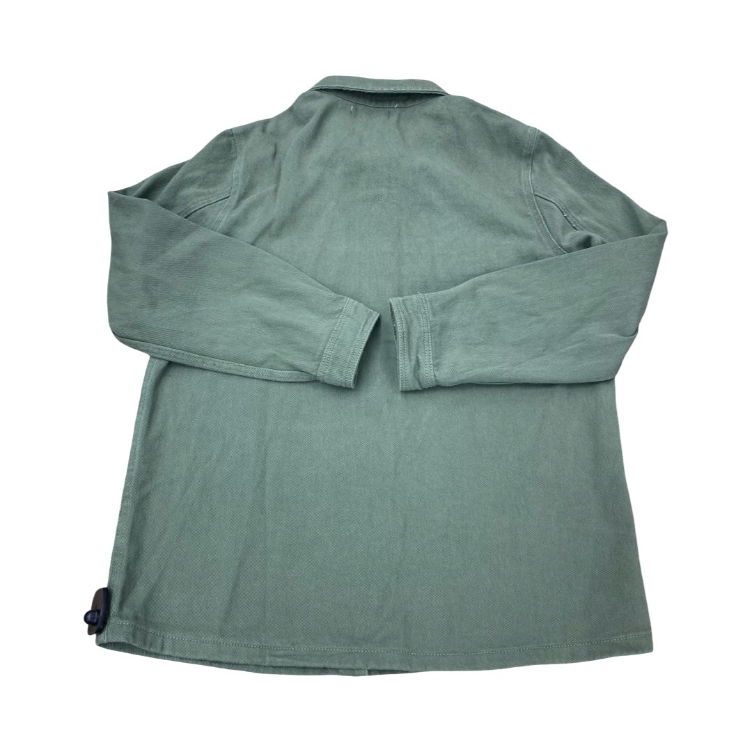 Jacket Shirt By Luvamia In Green Denim, Size:L