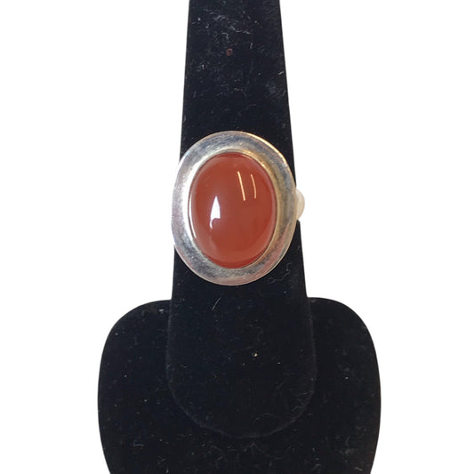 Ring Band In Orange & Silver