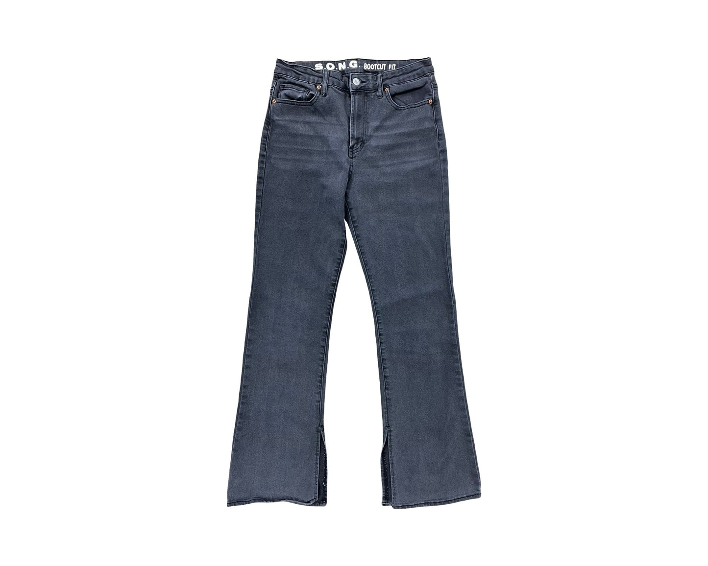 Jeans Boot Cut By Cmc In Black Denim, Size:8