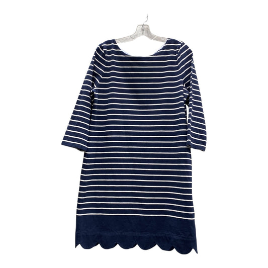 Dress Casual Midi By Vineyard Vines In Blue & White, Size:L