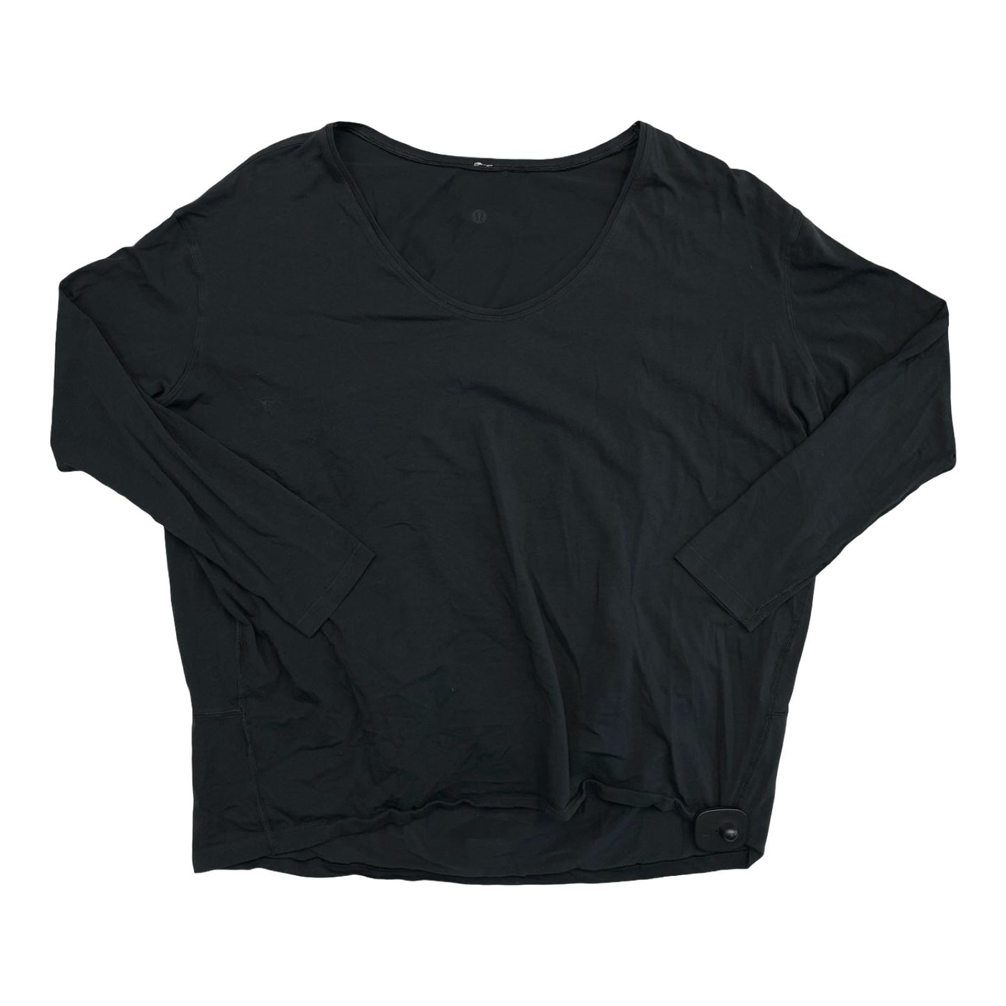 Athletic Top Ls Crewneck By Lululemon In Black, Size:6